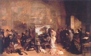 Lo studio del pittore (Courbet) è un primissimo accenno all'arte moderna